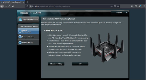 : Full emulation of a specific router and web interface