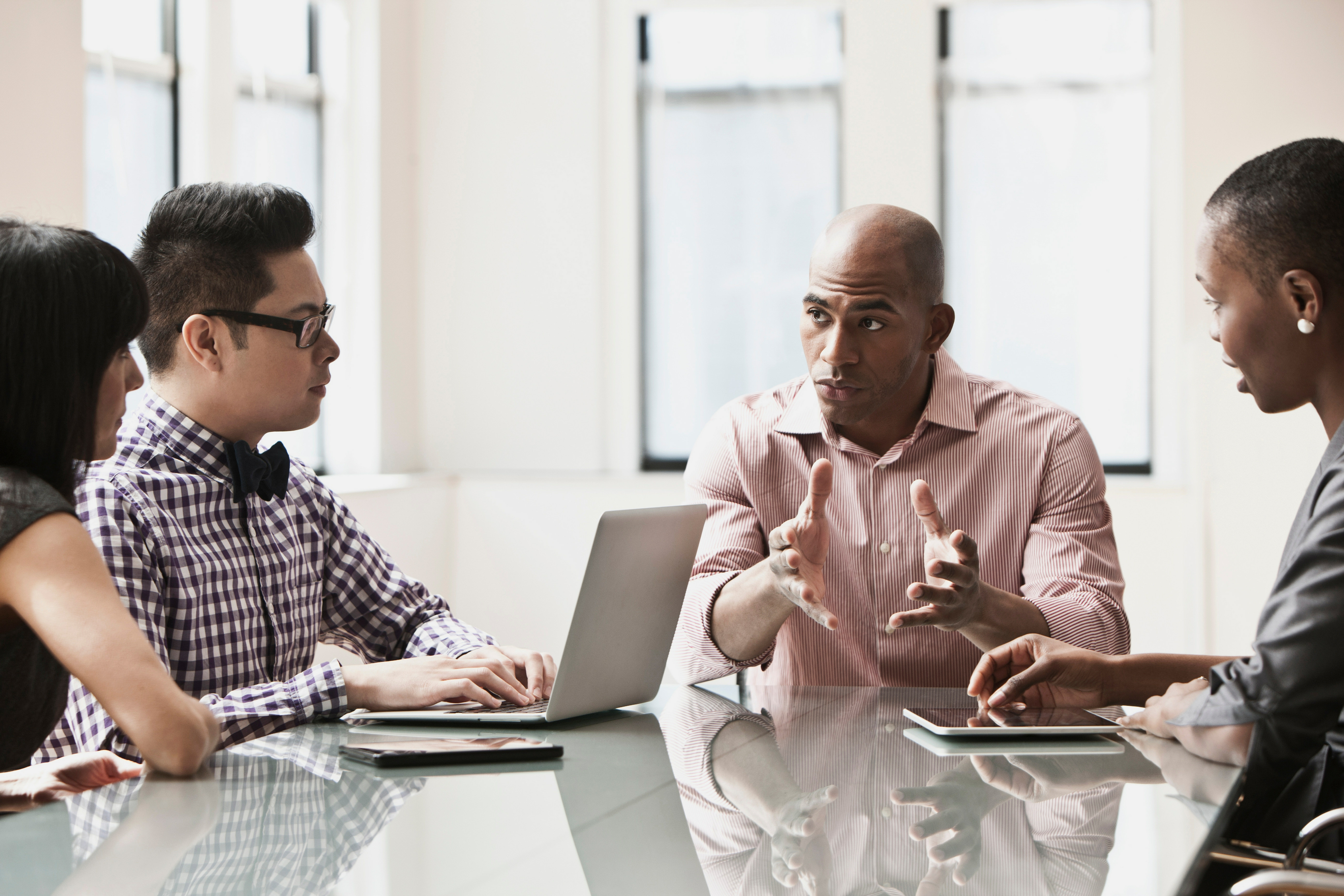 CIO in a meeting demonstrating communication skills