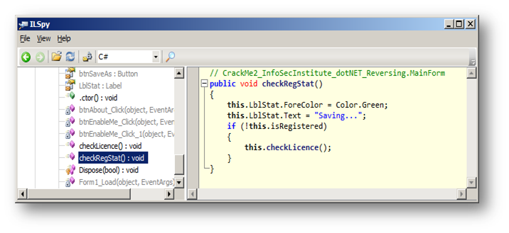 Figure 2 Original source code of checkReStat() method