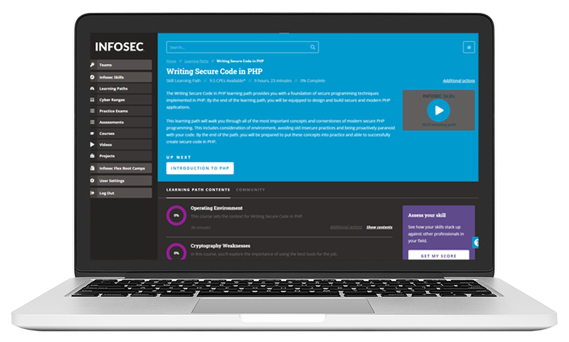 Infosec Skills Writing Secure Code in PHP Learning Path